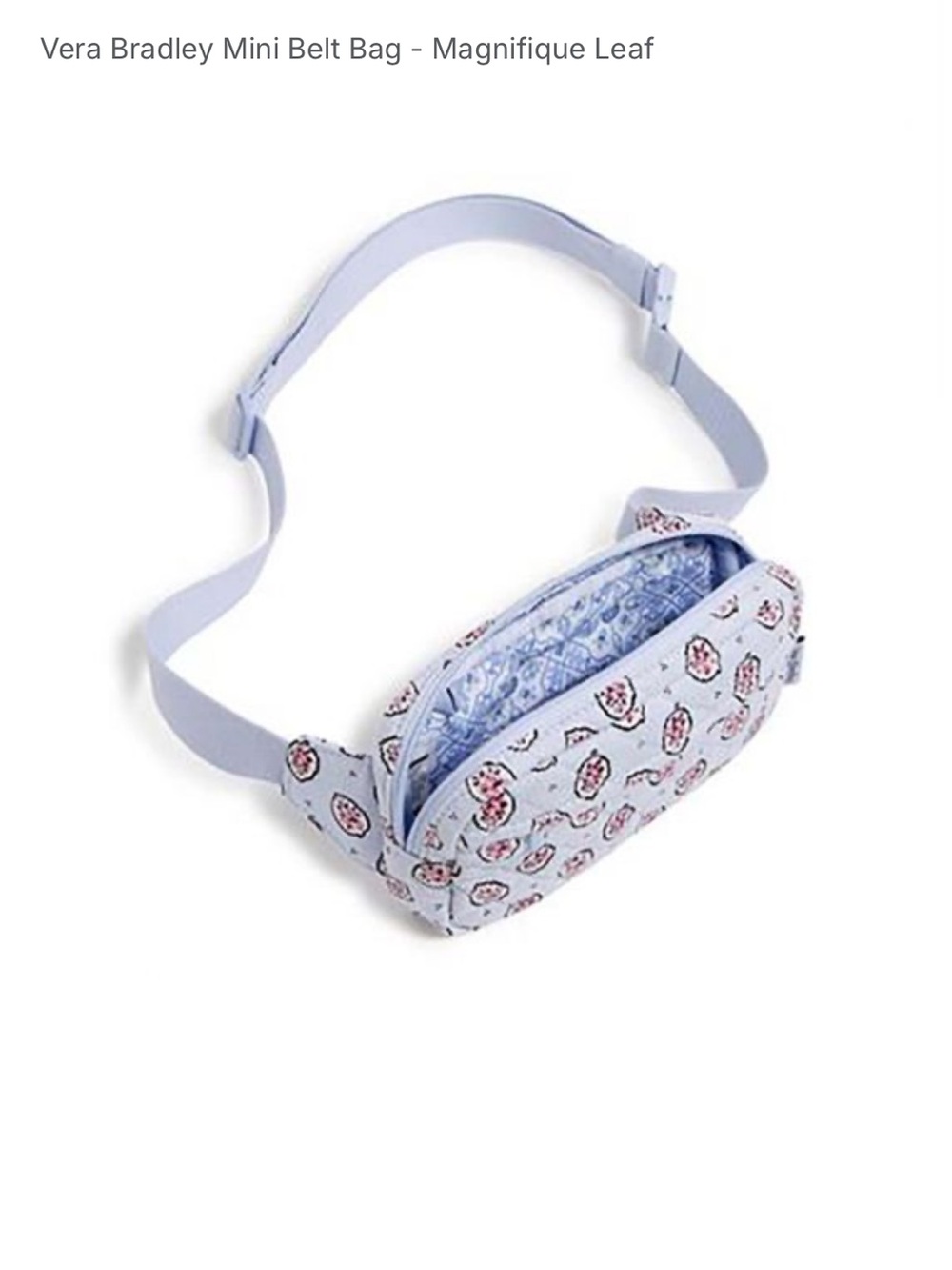 Vera Bradley Light Blue Floral Mini Belt Bag